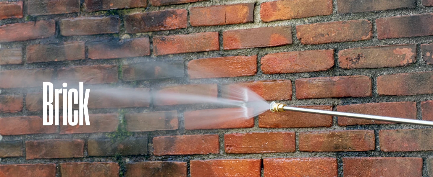 ePX3100 cleaning a brick wall.